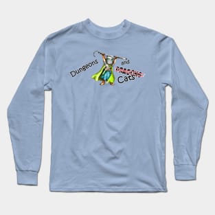 Dungeons and dragons and cats fighter Long Sleeve T-Shirt